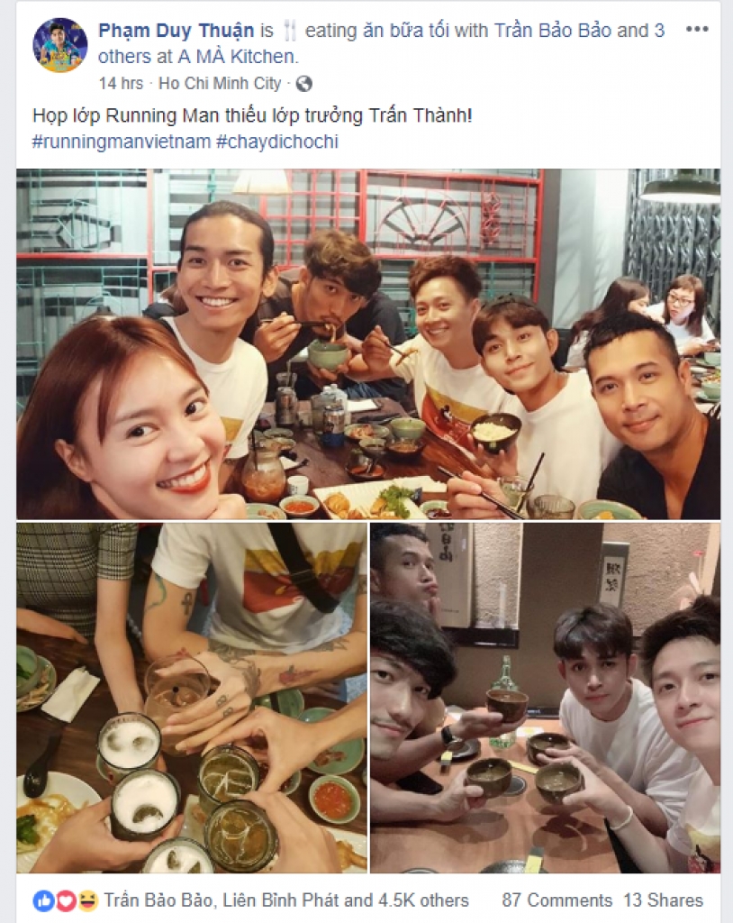 dan cast running man viet nam lap hoi ban than moi cua showbiz