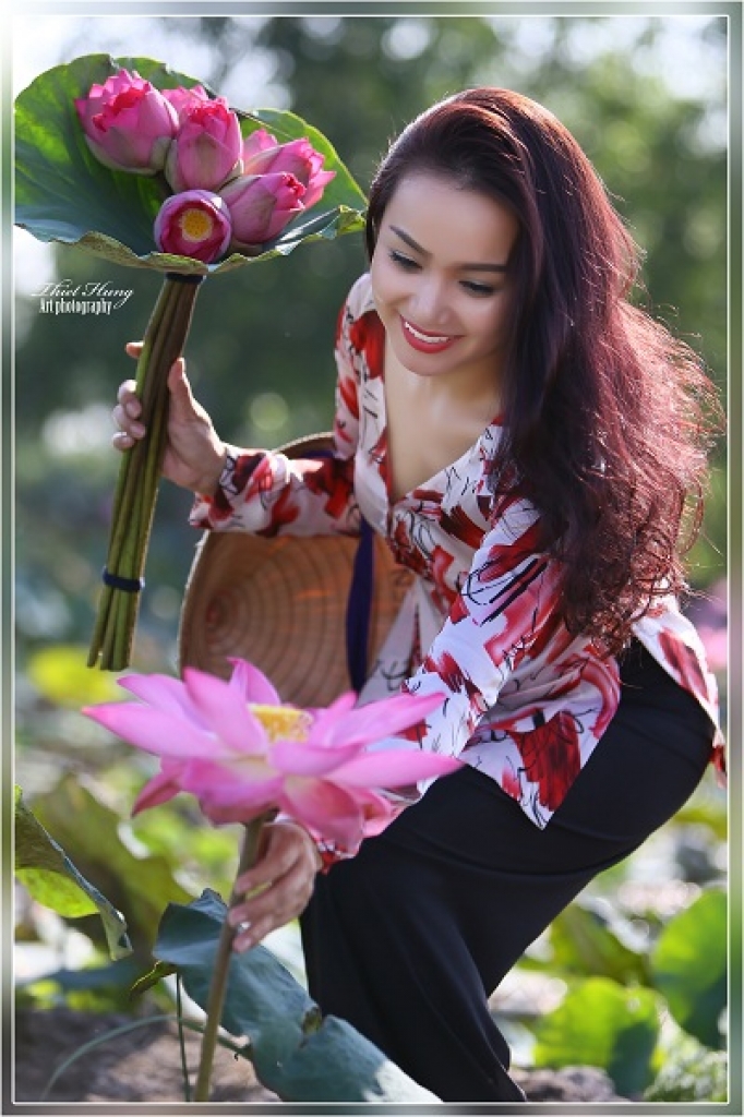 net duyen moi cua hoa hau amy le anh trong bst sen