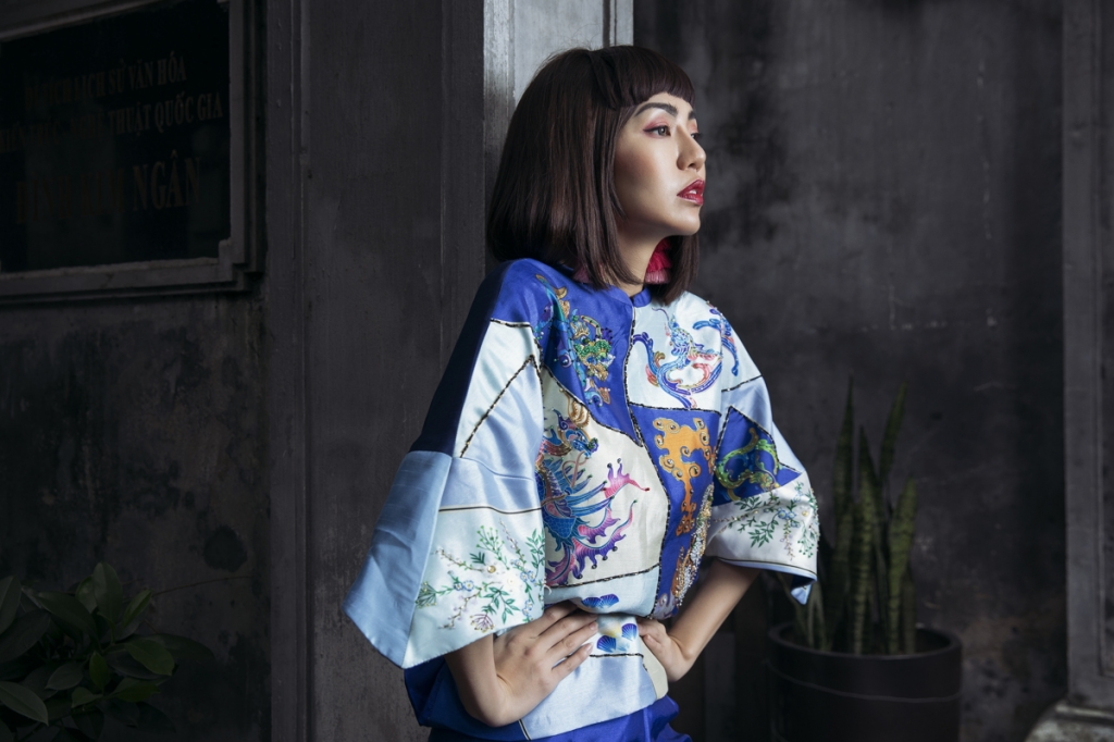 a hoang golf queen nguyen hai anh duyen dang voi bst ao dai sac nghe viet