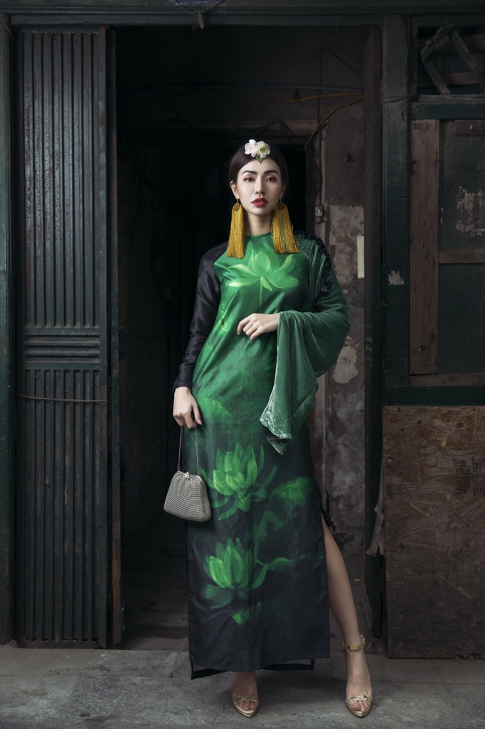 a hoang golf queen nguyen hai anh duyen dang voi bst ao dai sac nghe viet