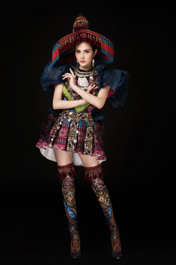 dieu linh mang trang phuc son nu hmong den voi miss tourism queen international 2018